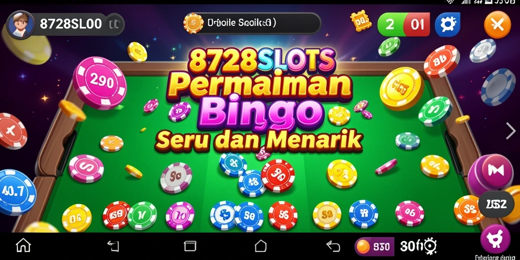 Tampilan seru gameplay Bingo di 8728SLOTS.