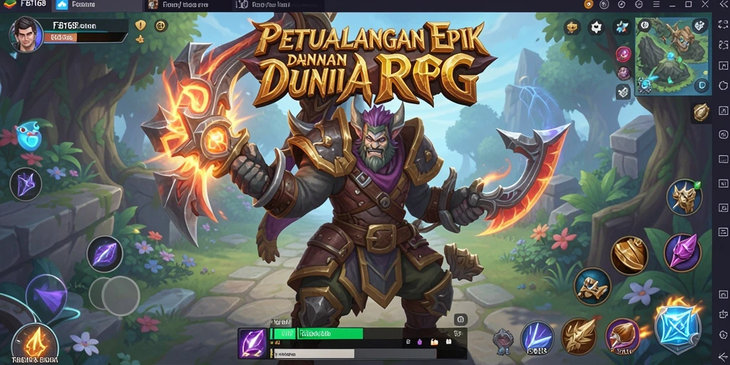 Screenshot FB168 menampilkan pertarungan seru di dunia RPG.