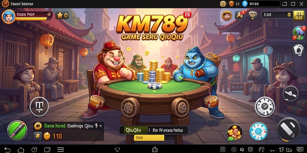 Tampilan gameplay QiuQiu yang menarik dan interaktif.