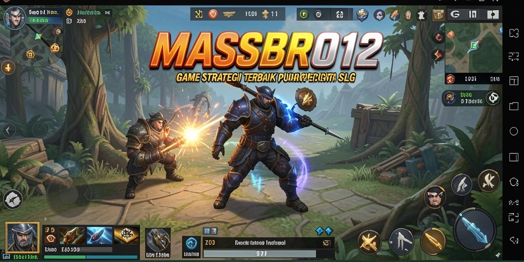 Tangkapan layar gameplay <strong>MASBRO12</strong> menunjukkan pertempuran strategis yang mendebarkan.