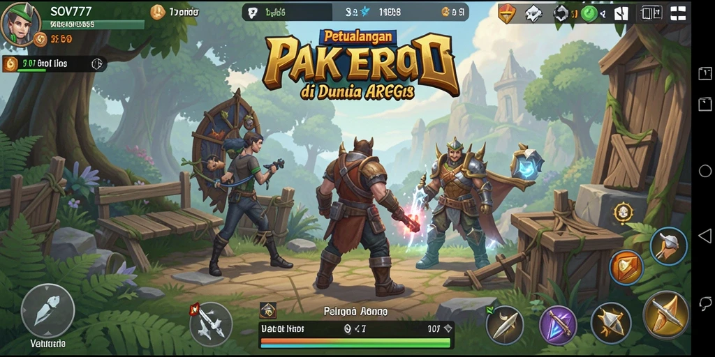 Tangkapan layar SOV777 menampilkan aksi seru dalam petualangan ARPG.