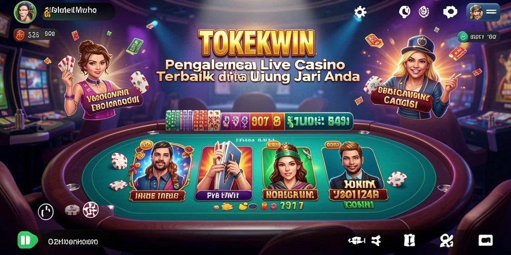 Tampilan gameplay seru di TOKEKWIN Live Casino.