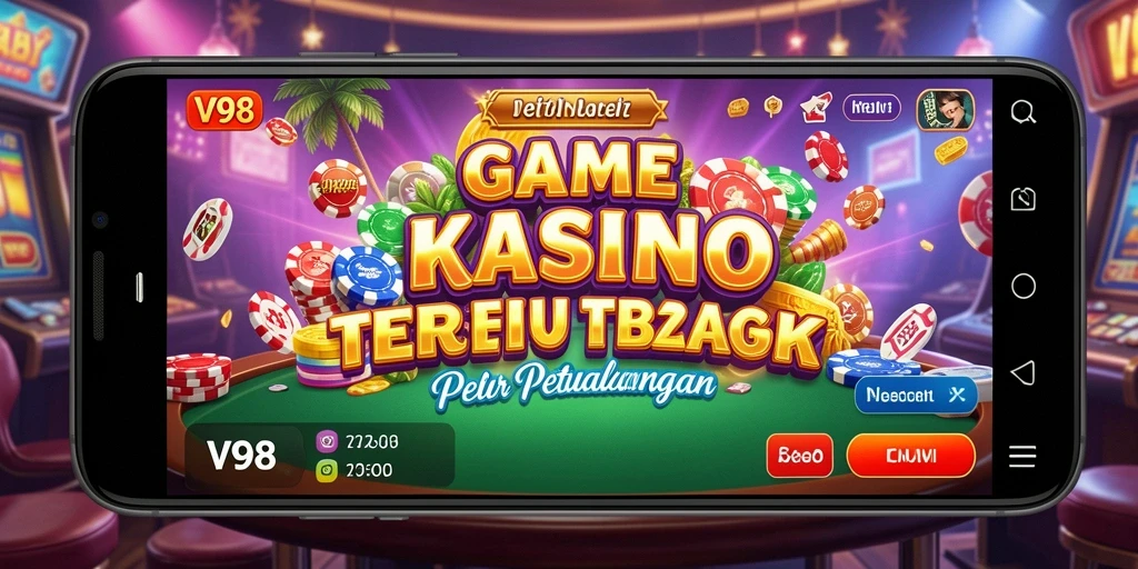 Tangkapan layar V98 menampilkan grafis permainan Kasino yang menakjubkan.